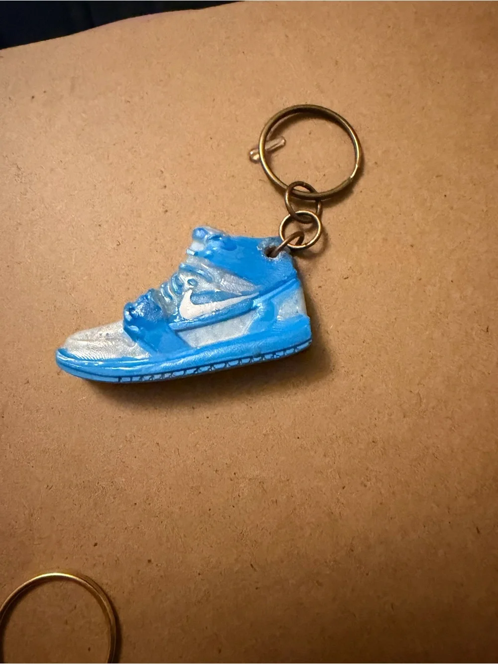 Blue Sneaker Keychain with Visible Swoosh